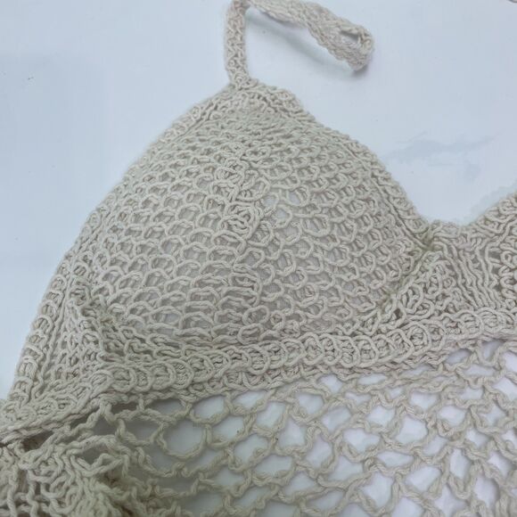 Beige Crochet Fringe Top - Picture 3 of 5